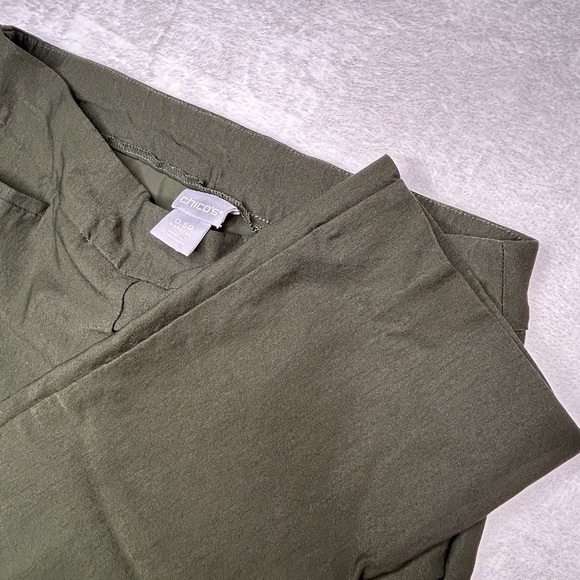 Chico's Pants - Chicos Women's .5‎ R ( 6 R) Dark Green Brigitte Pants Slim Ankle Pants Pull On